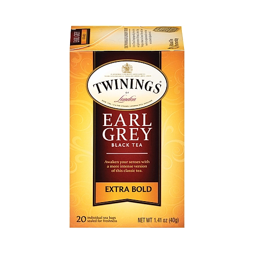 תה שחור טווינינגס אקסטרה ארל גריי Earl Grey Extra Bold בשקיות 20 יחידות - מבית Twinings