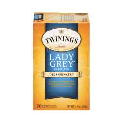 תה שחור טווינינגס ליידי גריי נטול קפאין Lady Grey בשקיות 20 יחידות - מבית Twinings