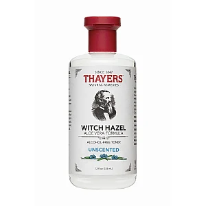 מי ורדים לרענון וניקוי פנים וויץ הזאל Witch Hazel ללא תוספת רכות 355 מ"ל - מבית Thayers