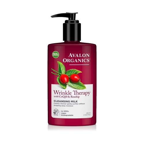 חלב פנים לטיפול בקמטים מועשר בשמן פרי הורד ו- CoQ10 אבלון אורגניקס 251 מ"ל - מבית Avalon Organics
