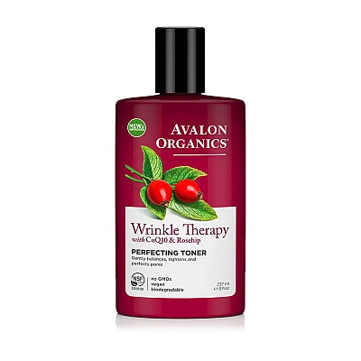 טונר משפר לטיפול בקמטים מועשר בשמן פרי הורד ו- CoQ10 אבלון אורגניקס 237 מ"ל - מבית Avalon Organics