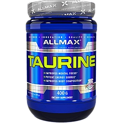 אבקת טאורין 3000 מ"ג למנה - 400 גרם - מבית ALLMAX