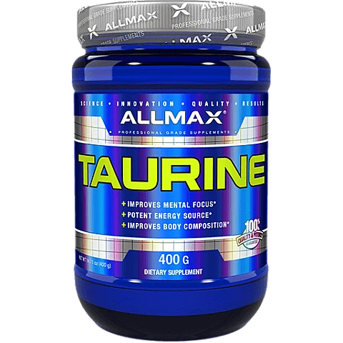 אבקת טאורין 3000 מ"ג למנה - 400 גרם - מבית ALLMAX אבקת טאורין 3000 מ"ג למנה - 400 גרם - מבית ALLMAX