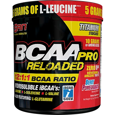 חומצות אמינו למתאמנים SAN BCAA SAN יחס 1 ל12 בטעם פטל כחול משקל 458 - מבית SAN Nutrition