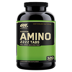 קומפלקס חומצות אמינו אופטימום המרוכז ביותר 2222 מ"ג - 320 טבליות - מבית Optimum Nutrition