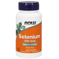 סלניום 200 מק"ג ללא שמרים - 180 כמוסות - מבית NOW FOODS