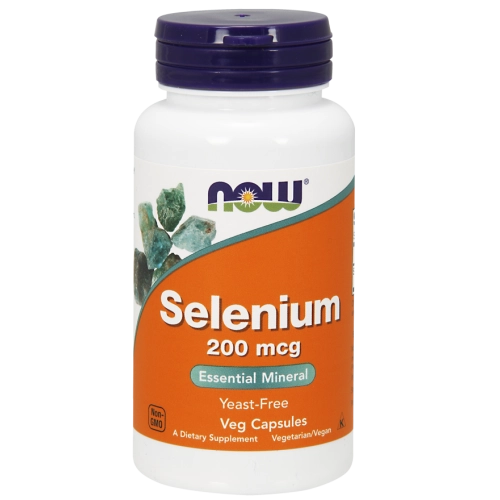 סלניום 200 מק"ג ללא שמרים - 180 כמוסות - מבית NOW FOODS