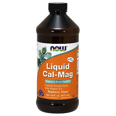 קאל - מאג בנוזל -מגנזיום ציטראט עם ויטמין D סידן ציטראט 473 מ"ל - מבית NOW FOODS