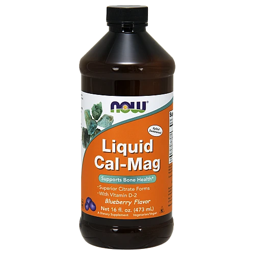 קאל - מאג בנוזל -מגנזיום ציטראט עם ויטמין D סידן ציטראט 473 מ"ל - מבית NOW FOODS