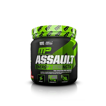 קדם אימון Assault - ממריץ בטעם פונץ' פירות 345 גרם - מבית MusclePharm