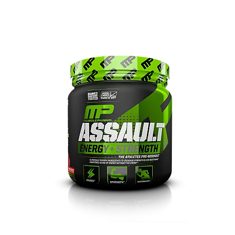 קדם אימון Assault - ממריץ בטעם פונץ' פירות 345 גרם - מבית MusclePharm קדם אימון Assault - ממריץ בטעם פונץ' פירות 345 גרם - מבית MusclePharm