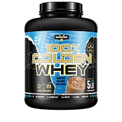 אבקת חלבון מי גבינה באיכות גבוהה 100% Golden Whey בטעם קרם עוגיות 2.3 קג - מבית MAXLER