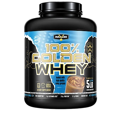 אבקת חלבון מי גבינה באיכות גבוהה 100% Golden Whey בטעם קרם עוגיות 2.3 קג - מבית MAXLER