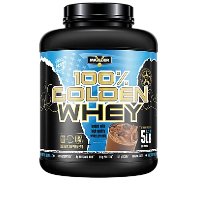 אבקת חלבון מי גבינה באיכות גבוהה 100% Golden Whey בטעם שוקולד חלב 2.3 קג - מבית MAXLER