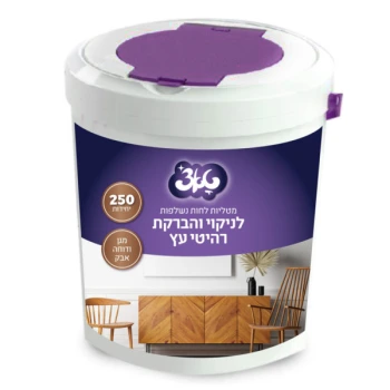 טאצ׳ מטליות לחות נשלפות לניקוי והברקת רהיטי עץ באריזת 250 יחידות