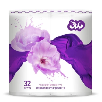 טאצ׳ טואלט פרח סגול 32 באריזת 32 גלילים