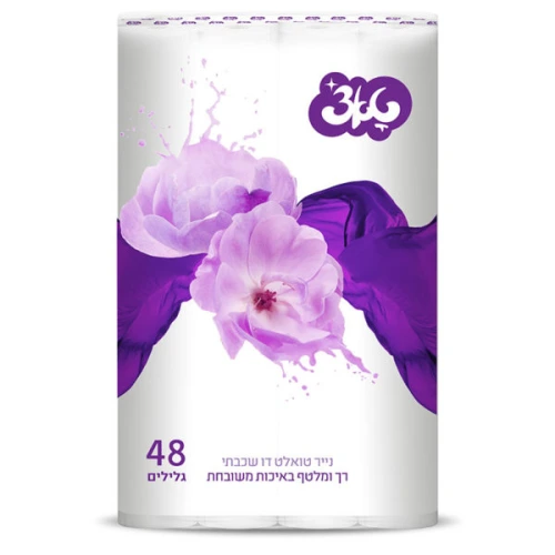 טאצ׳ טואלט פרח סגול 48 באריזת 48 גלילים