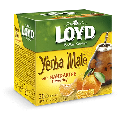 תה ג'רבה מטה בטעם מנדרין לויד 20 שקיות תה פירמידה - LOYD