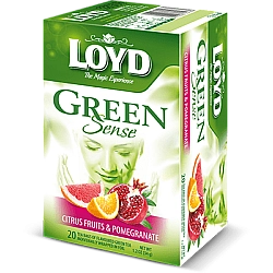 תה ירוק עם פרי הדר ורימונים לויד 20 שקיות תה - LOYD