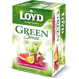 תה ירוק עם פרי הדר ורימונים לויד 20 שקיות תה - LOYD