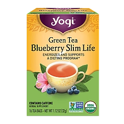 יוגי תה אוכמניות תה ירוק להרזיה 16 שקיקים - מבית Yogi Tea