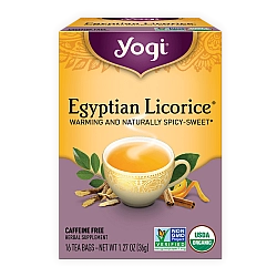 יוגי תה אורגני ליקריץ מצרי ללא קפאין 16 שקיקים - מבית Yogi Tea