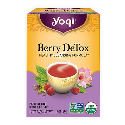 יוגי תה ברי מנקה דיטוקס ללא קפאין 16 שקיקים - מבית Yogi Tea