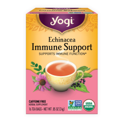 יוגי תה חיזוק מערכת החיסון עם אכינצאה ללא קפאין 16 שקיקים - מבית Yogi Tea