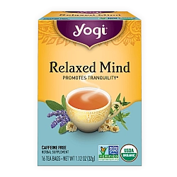 יוגי תה מוח רגוע ללא קפאין 16 שקיקים - מבית Yogi Tea