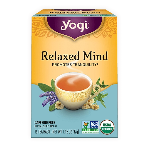 יוגי תה מוח רגוע ללא קפאין 16 שקיקים - מבית Yogi Tea