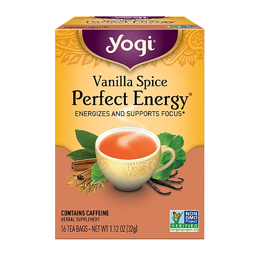 יוגי תה ממריץ תבלין וניל מכין קפאין 16 שקיקים - מבית Yogi Tea