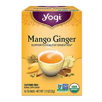 יוגי תה מנגו ג'ינג'ר ללא קפאין 16 שקיקים - מבית Yogi Tea