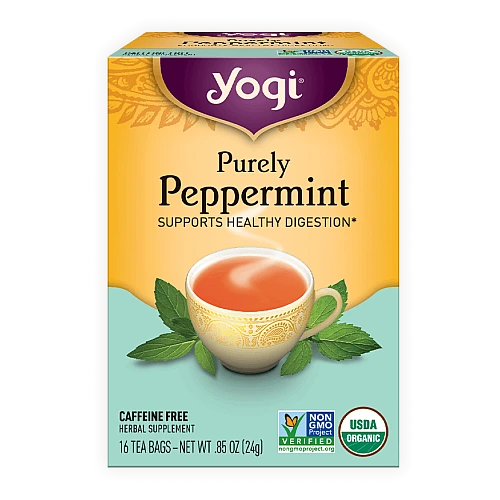 יוגי תה מנטה טהורה ללא קפאין 16 שקיקים - מבית Yogi Tea