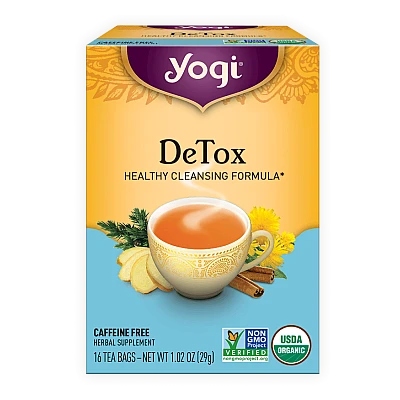 יוגי תה מנקה דיטוקס ללא קפאין 16 שקיקים - מבית Yogi Tea