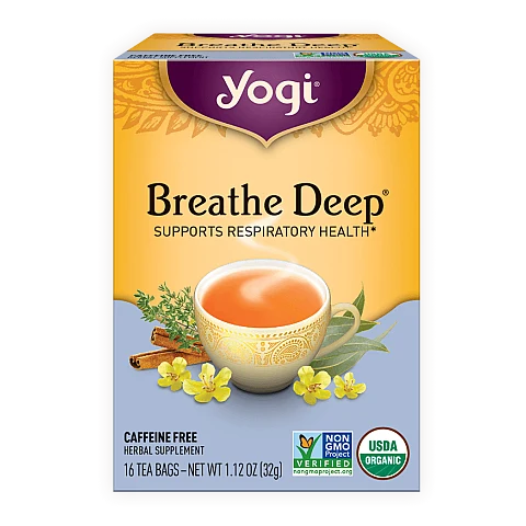 יוגי תה נשום עמוק ללא קפאין 16 שקיקים - מבית Yogi Tea יוגי תה נשום עמוק ללא קפאין 16 שקיקים - מבית Yogi Tea