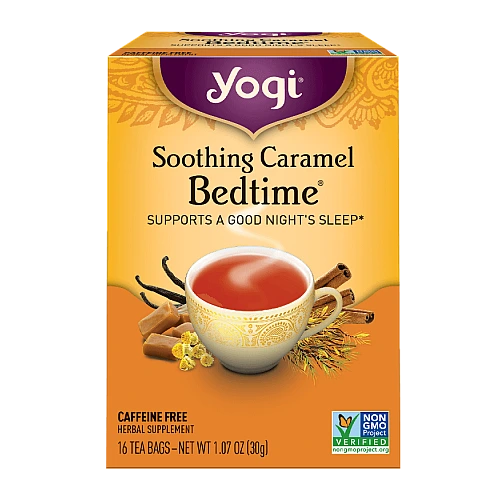 יוגי תה קרמל מרגיע לפני השינה ללא קפאין 16 שקיקים - מבית Yogi Tea