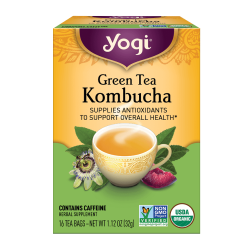 יוגי תה תה ירוק פטריית התה קומבוצ’ה 16 שקיקים - מבית Yogi Tea