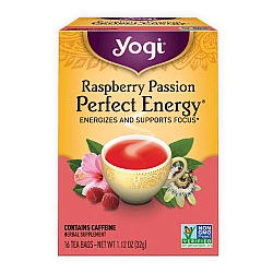 יוגי תה תשוקת פטל אנרגיה מושלמת מכין קפאין 16 שקיקים - מבית Yogi Tea