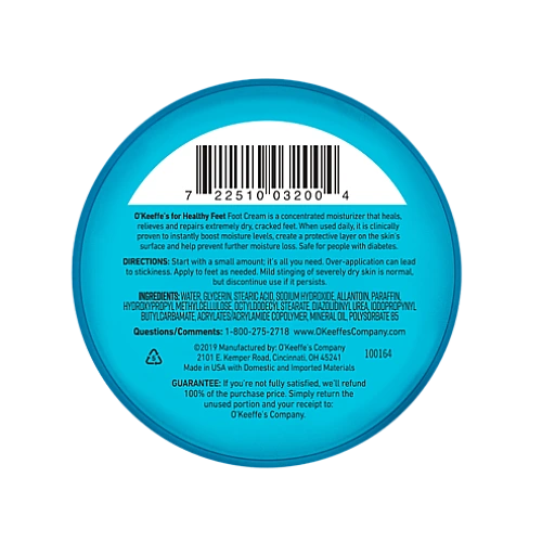 קרם טיפולי לעור סדוק בעקב כף הרגל 91 גרם - מבית O'Keeffe's