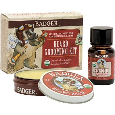 ערכת טיפוח זקן שמן + באלם - מבית Badger