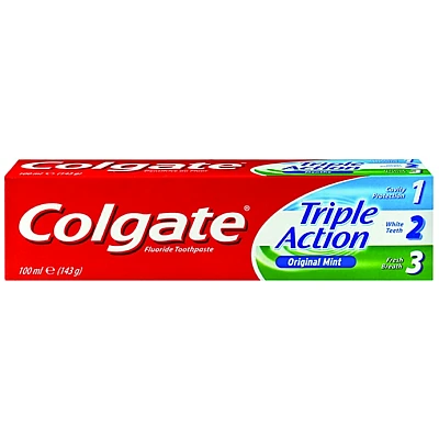 קולגייט טריפל אקשן משחת שיניים להגנה משולשת 100 מ"ל - מבית Colgate