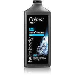 קרמה מן שמפו וג'ל רחצה 2 ב-1 מנטה 700 מ"ל