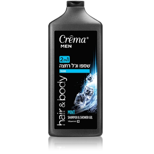 קרמה מן שמפו וג'ל רחצה 2 ב-1 מנטה 700 מ"ל