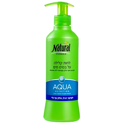 נטורל פורמולה לחות קלילה על בסיס מים לשיער רגיל חלק עד גלי 400 מ"ל - מבית NATURAL FORMULA