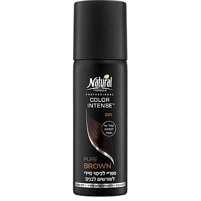 נטורל פורמולה ספריי כיסוי מיידי שורשים לבנים - חום - 100 מ"ל