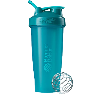 שייקר מקצועי ירוק כחלחל באיכות גבוהה עם קפיץ 830 מ"ל - Blender Bottle