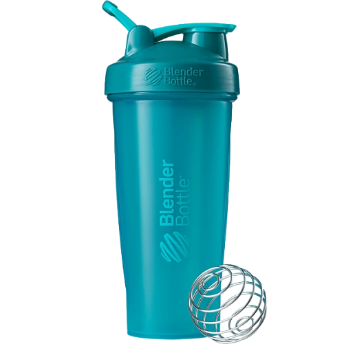 שייקר מקצועי ירוק כחלחל באיכות גבוהה עם קפיץ 830 מ"ל - Blender Bottle