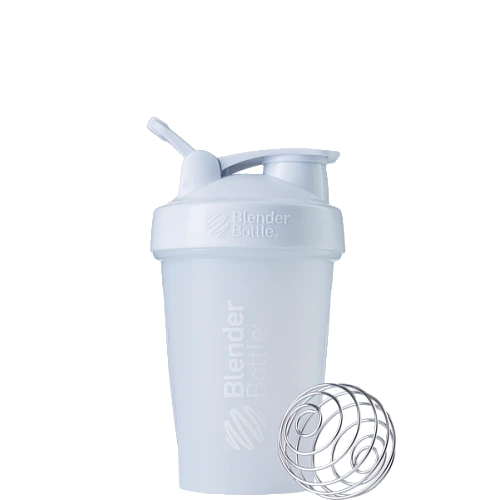 שייקר מקצועי לבן באיכות גבוהה עם קפיץ 590 מ"ל - Blender Bottle