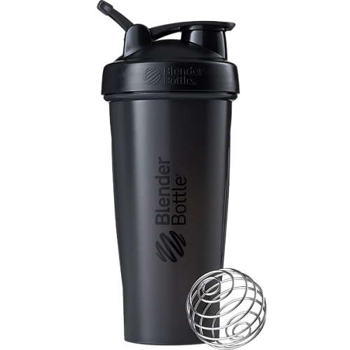 שייקר מקצועי שחור באיכות גבוהה עם קפיץ 830 מ"ל - Blender Bottle