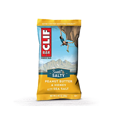 קליף בר חטיף אנרגיה אורגני - חמאת בוטנים ודבש עם מלח ים 68 גרם - 12 יחידות - מבית CLIF Bar